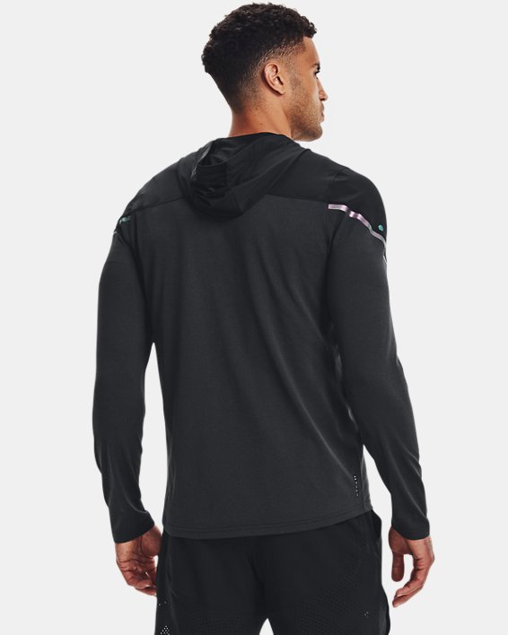Men's UA RUSH™ HeatGear® Full-Zip Hoodie in Black image number 1